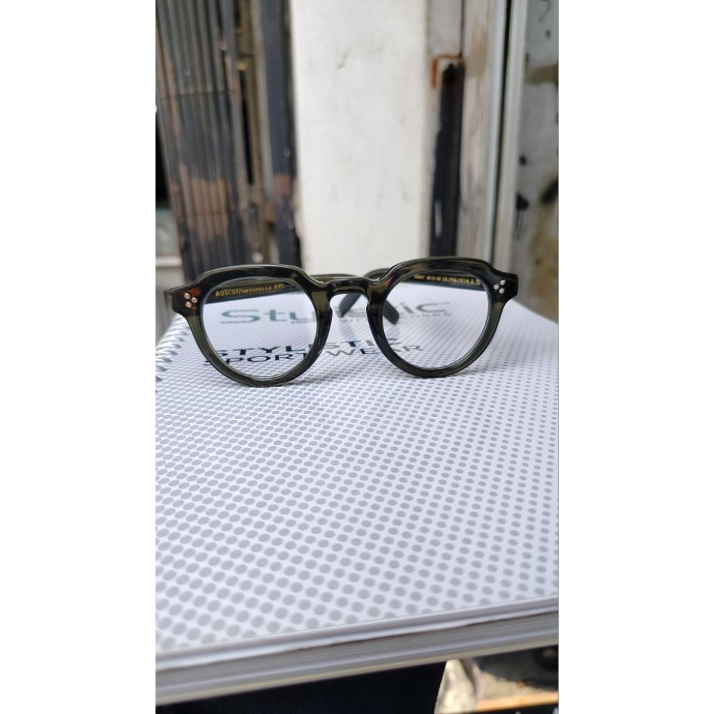 kacamata frem original moscot gavolt col.dark green ukca
