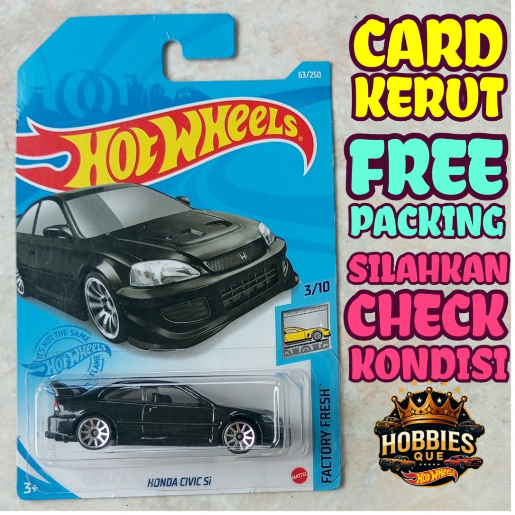 Hot Wheels Honda Civic Si Hitam (2021) Factory Fresh Original