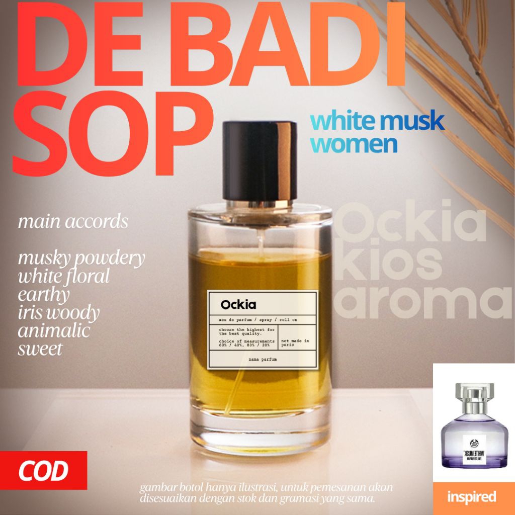 Parfum wanita the bs white musk women refill tahan lama 8 15ml