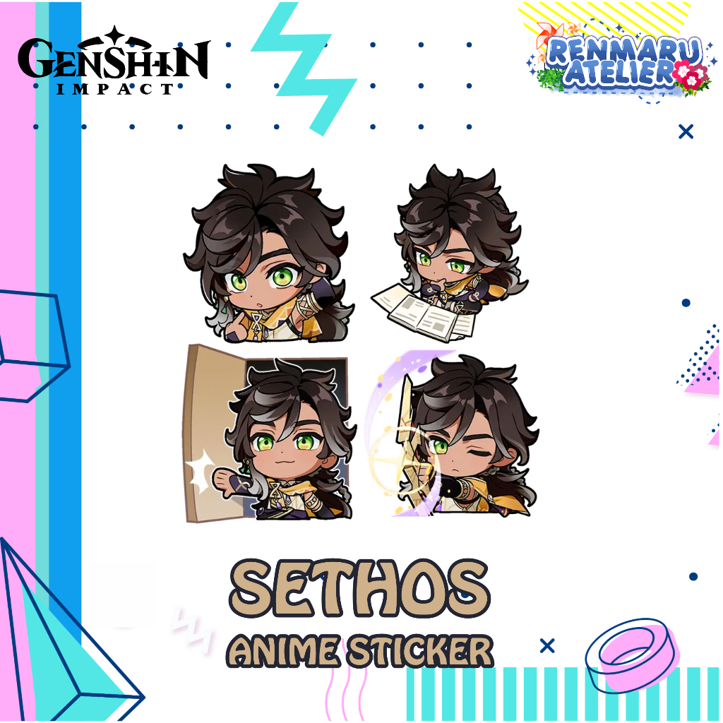 Stiker Anime Genshin Impact SETHOS | Stiker Laptop HP