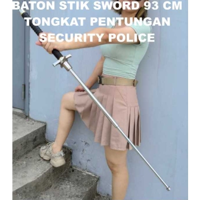 Terlaris BATON STIK POLICE SWORD TITANIUM TONGKAT PENTUNGAN SECURITY dengan pemecah kaca Murah Siap 