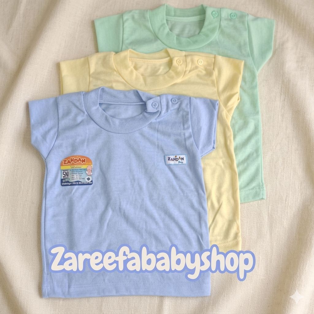 Promooo Zahdan ( 6pcs )Oblong Bayi Pendek Polos Zahdan s m L xl 0-36 Bulan