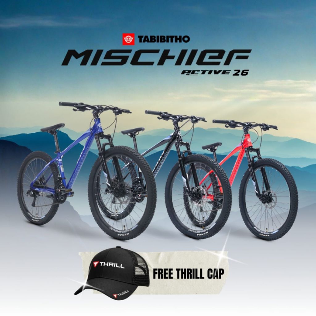 SEPEDA GUNUNG 26 MTB TABIBITHO MISCHIEF ACTIVE - FRAME HI TEN STEEL