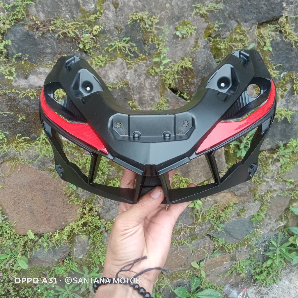 original custom frame lampu depan smoke set mika alis vario 125/150 led old