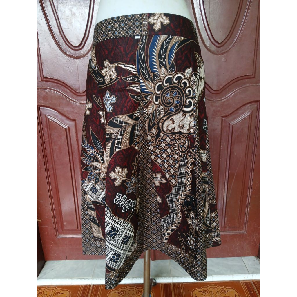 Rok Batik 7/8 Model Pecah 8 Pakai Lapis Puring / Rok Batik Modern / Bawahan Batik