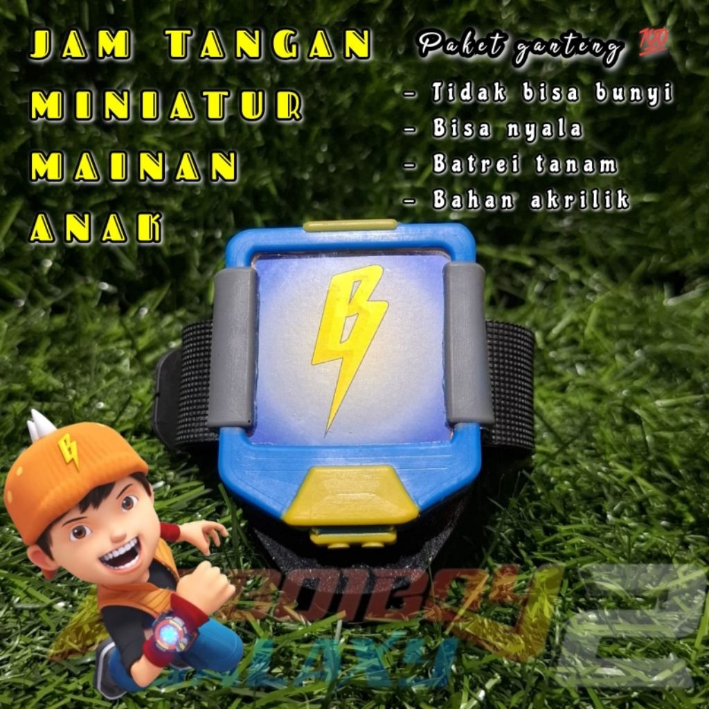 jam tangan boboiboy anak laki laki bisa nyala | jam sport mainan anak miniatur karakter boboiboy