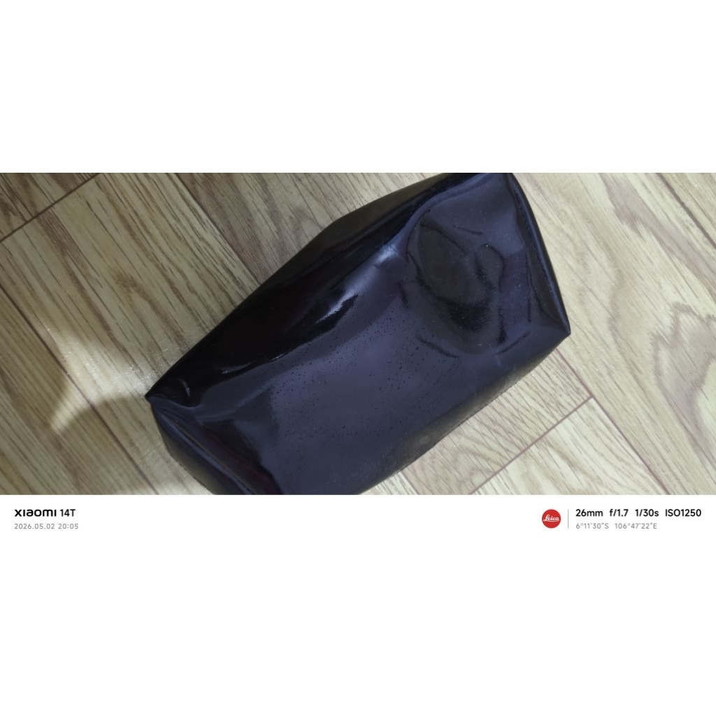 Pouch JAFRA Cosmetic Bag Hitam Glossy Tas Makeup Eksklusif