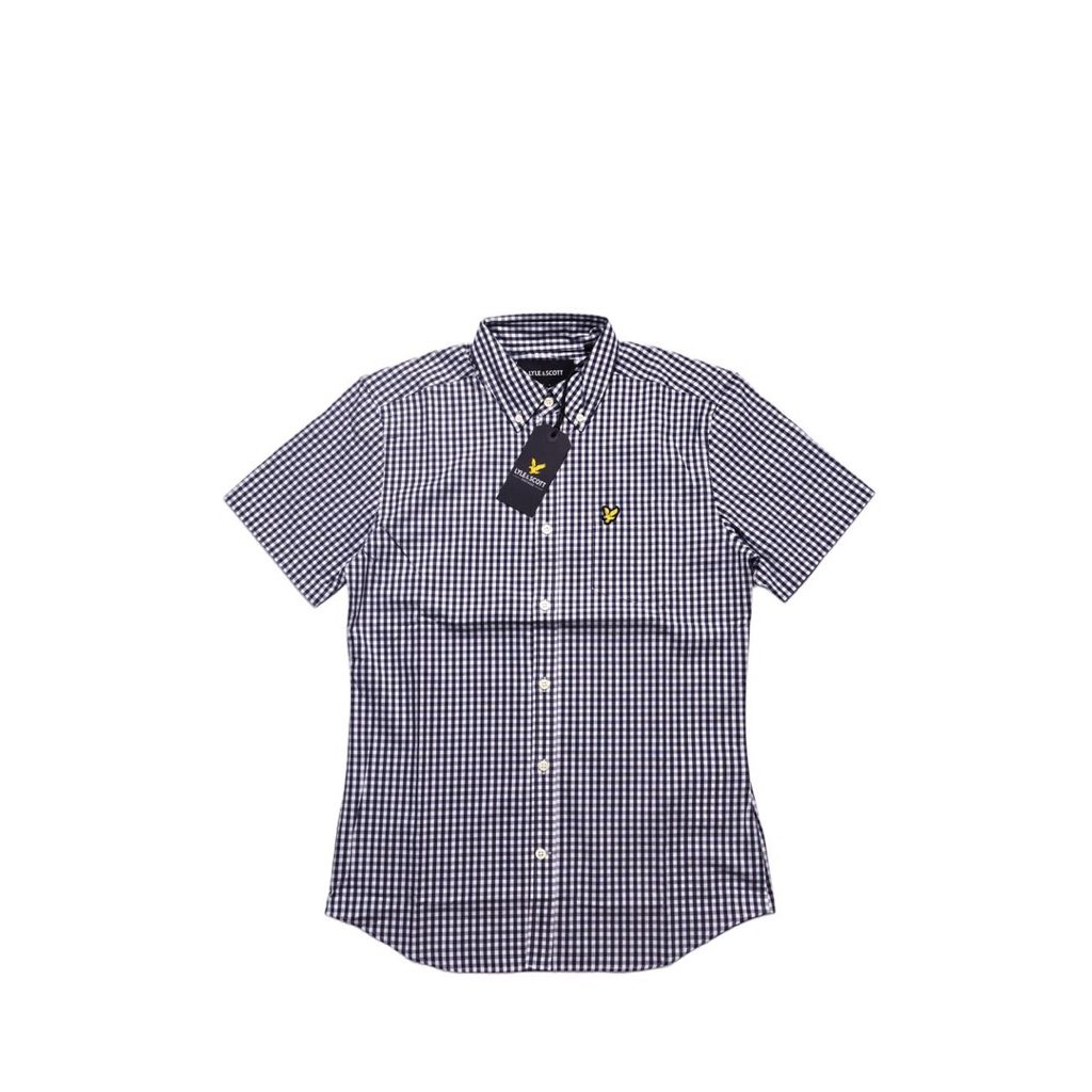Lyle and Scott Gingham Shirt navy