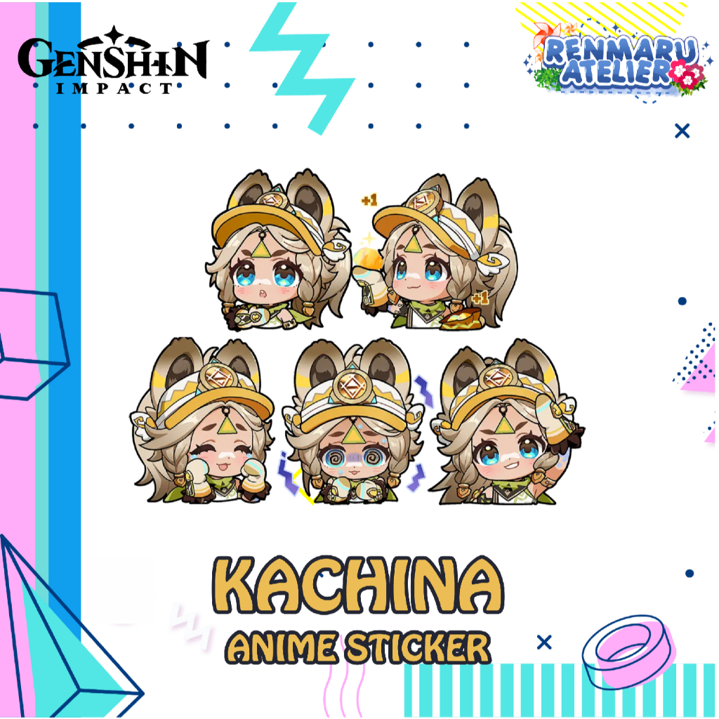 Stiker Anime Genshin Impact KACHINA | Stiker Laptop HP