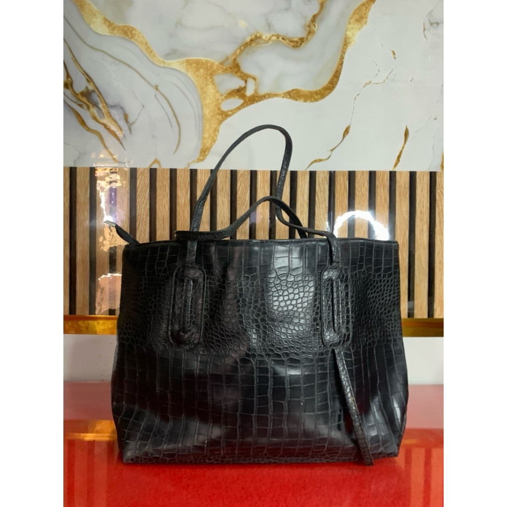 [preloved] tas totebag selempang cewek wanita murah kulit besar kekinian korean tali kondangan casua