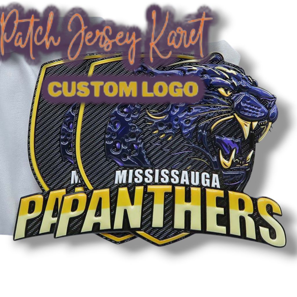 (CUSTOM LOGO KARET)jasa pembuatan patch jersey logo karet custom rubber untuk baju sepak bola custom