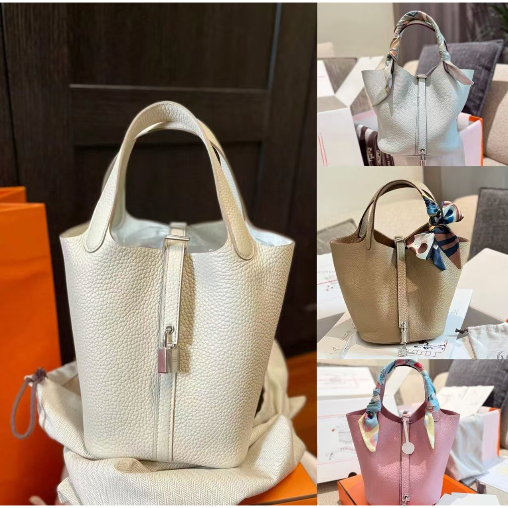 cow hide handbag Tas Tangan Wanita TC Leather Picotin 18 Kulit Sapi Asli Premium Quality Full Set