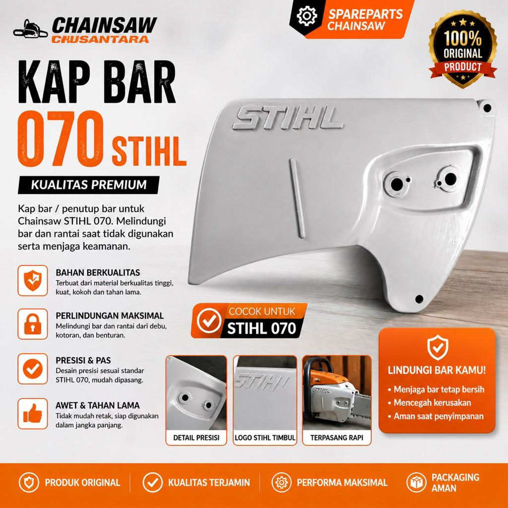 “Termurah” Kap Bar Chainsaw 070 Stihl / Kap Penutup Bar Senso Besar 070 STIHL