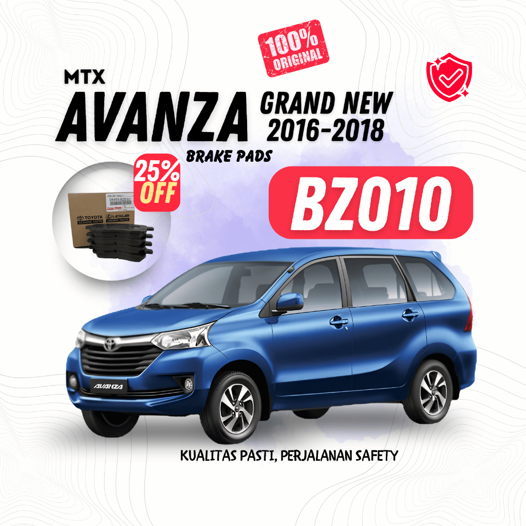 Kampas Rem Depan Avanza Grand New (2016-2018) MTX FORCE - 04465-BZ010