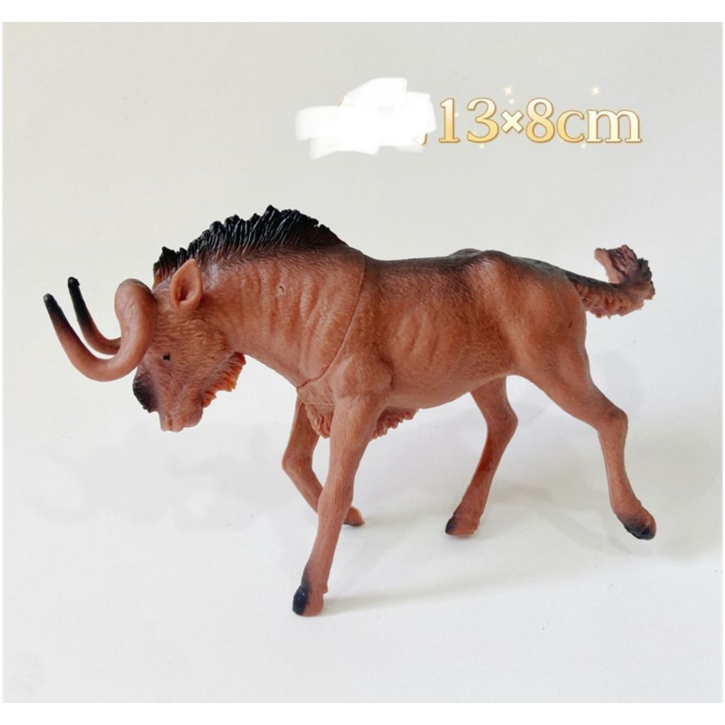 Miniatur hewan wildebeest antelope  - mainan hewan antelop rusa kijang animal toys figure