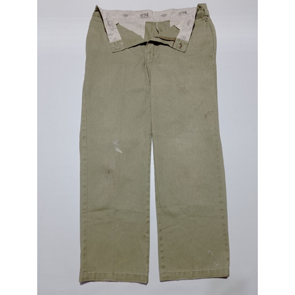 Celana Dickies 874 Original Fit Warna Khaki Size 34×32 Second Brand Dickies