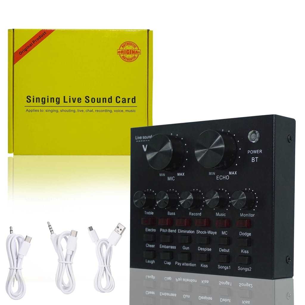 Mixer Sound Card V8 Dan V8S Bluetooth Cod / V8 Soundcard Bluetooth + Mic