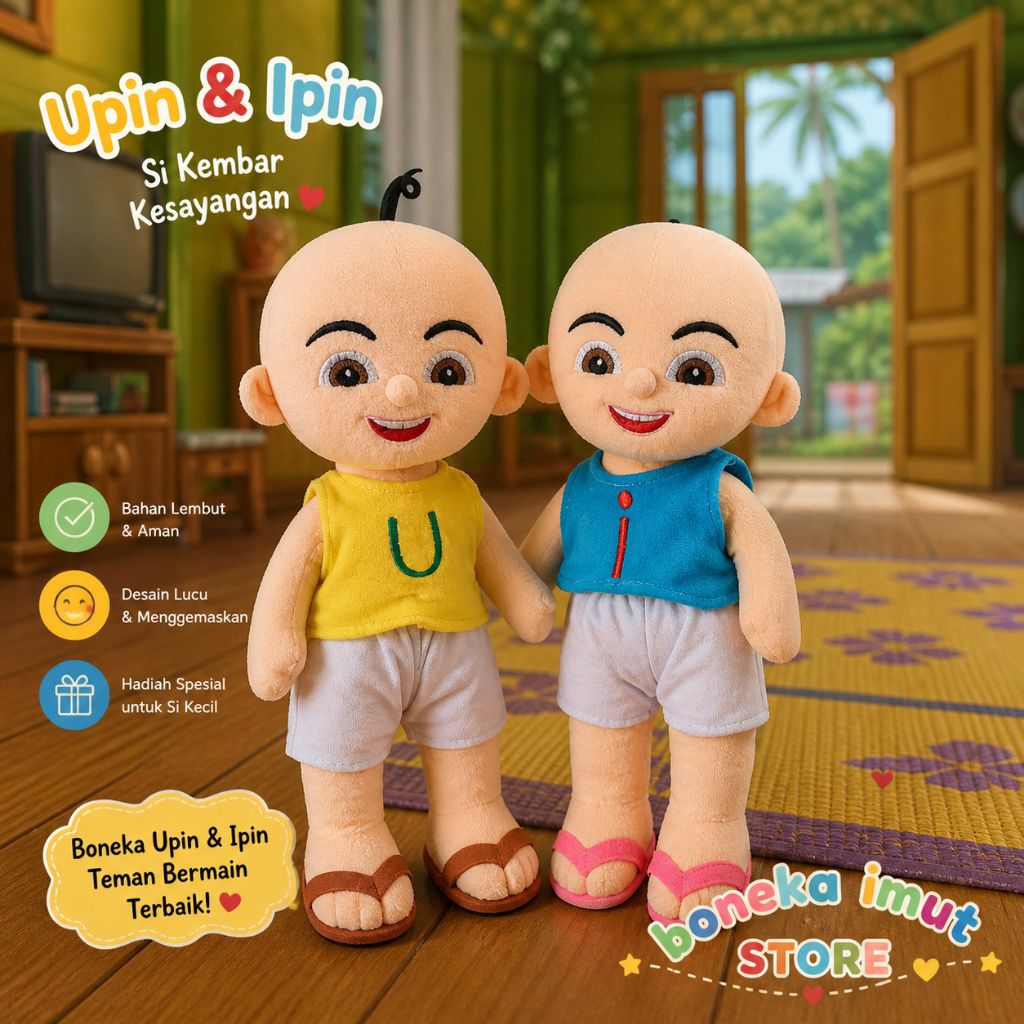 Boneka Upin & Ipin Lucu Banget | Teman Main & Peluk Si Kecil
