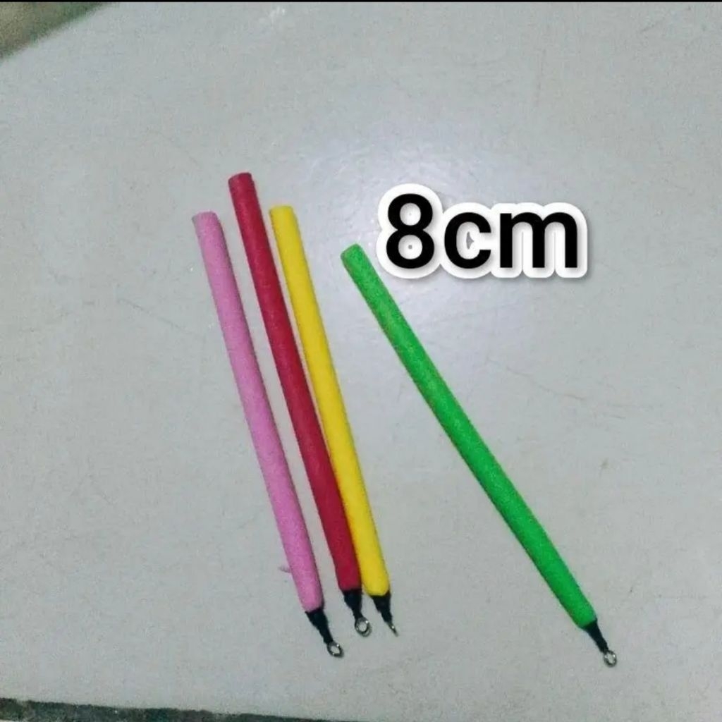 pelampung busa spon 8cm, pelampung pancing busa spon panjang 8cm