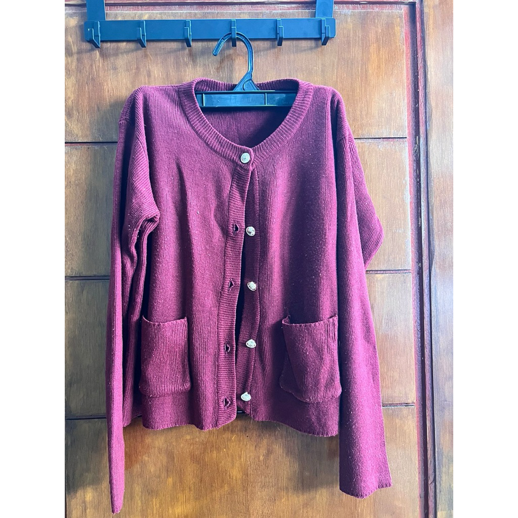 Cardigan maroon