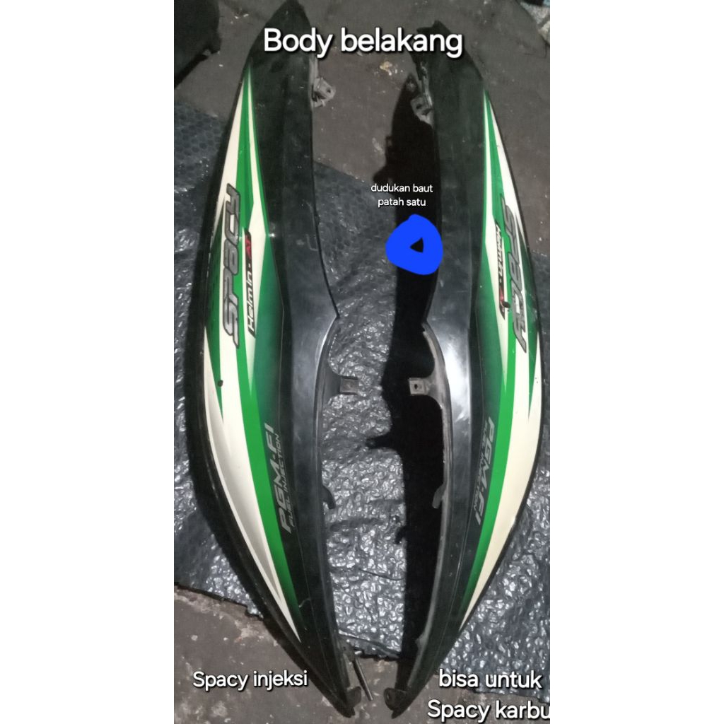 body halus samping copotan ori Spacy injeksi pnp spacy karbu