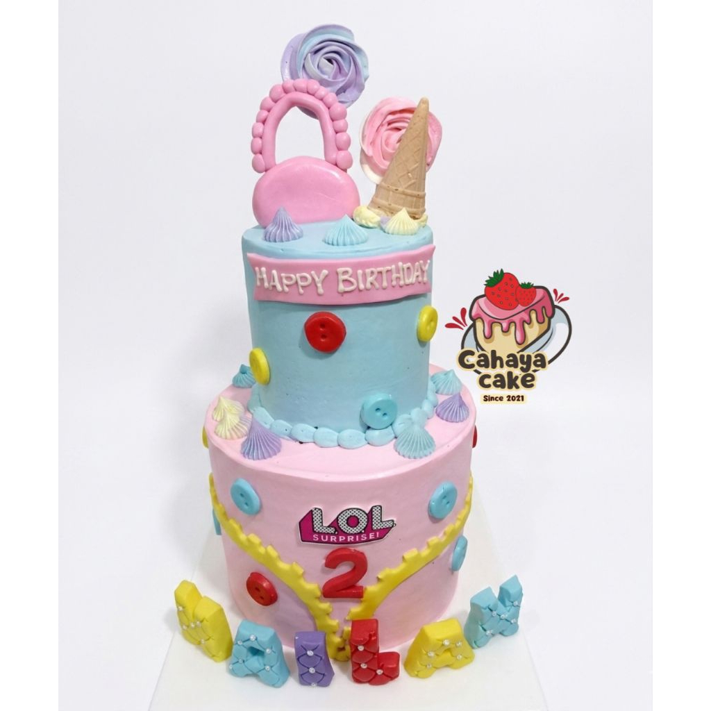 LOL Cake / Kue Ulang Tahun Karakter LOL / Kue Ultah Custom LOL Tingkat