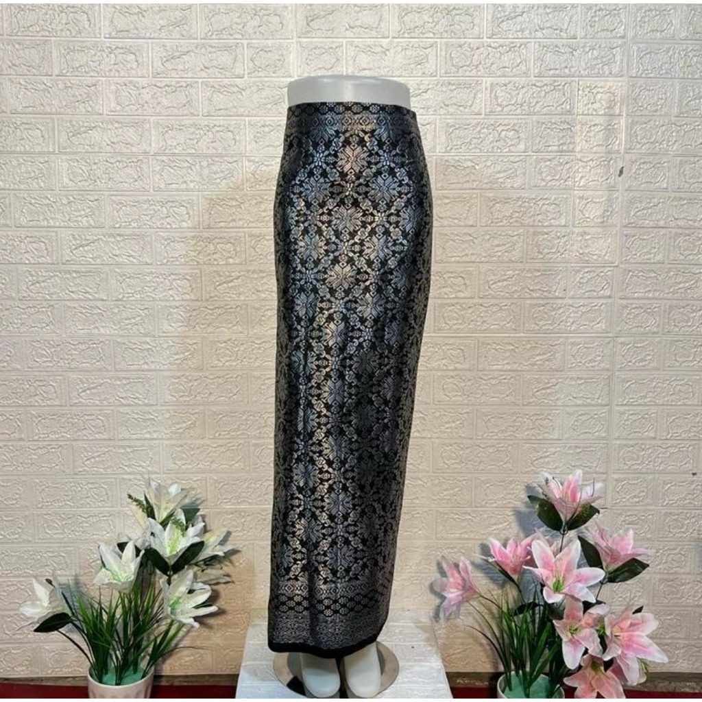 ROK SONGKET LILIT MOTIF SONGKET PALEMBANG ROK SONGKET TENUN LILIT BUNGA KAIN PANJANG SATIN WANITA BA