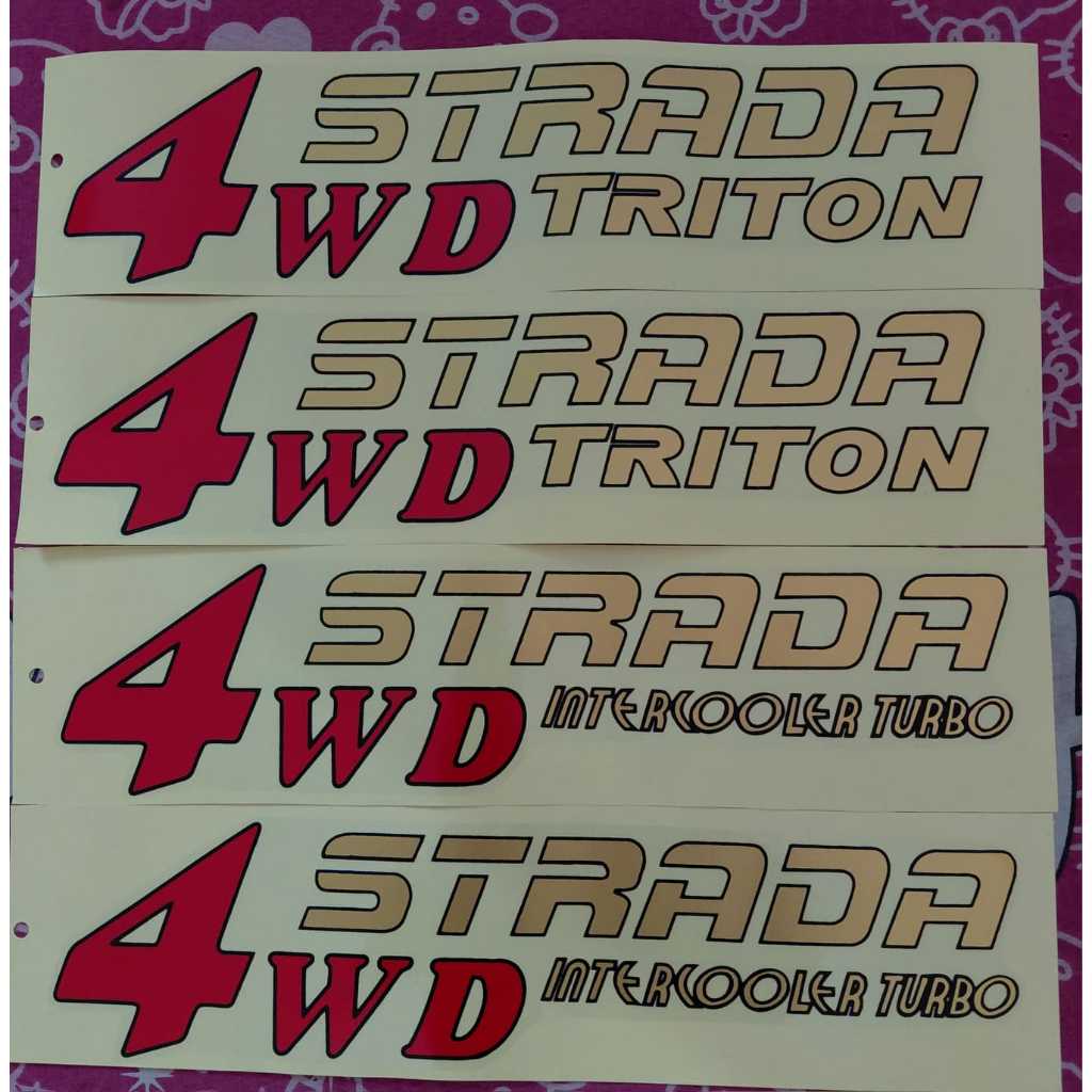 Stiker Mitsubishi Strada 4WD Triton Intercooler Turbo / stiker 4wd strada triton