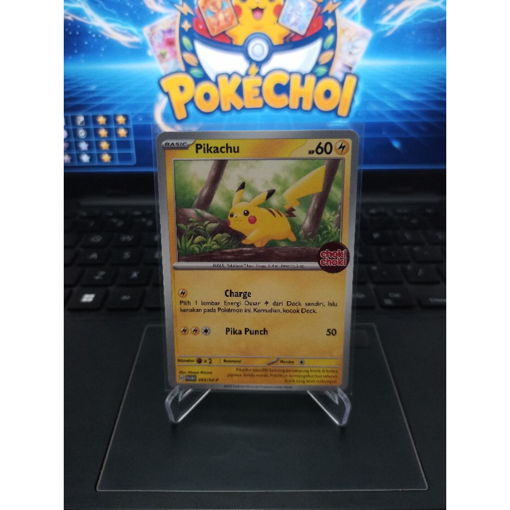 Pikachu Choki-choki - 065/SV-P | TCG Pokemon Indonesia Promo Choki-choki