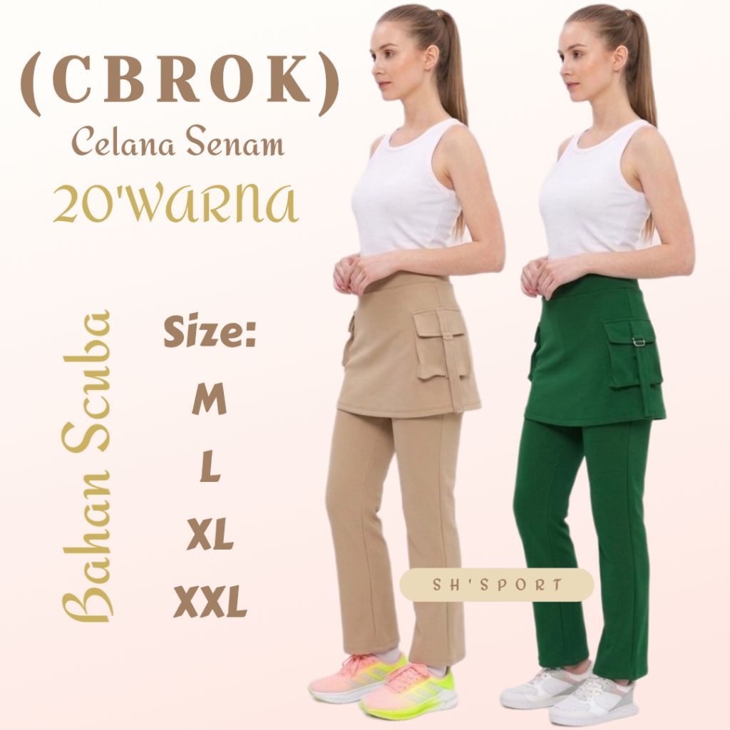PROMO>>CELANA SENAM ROK KANTONG>celana olahraga wanita jumbo//celana panjang wanita//celana olahraga