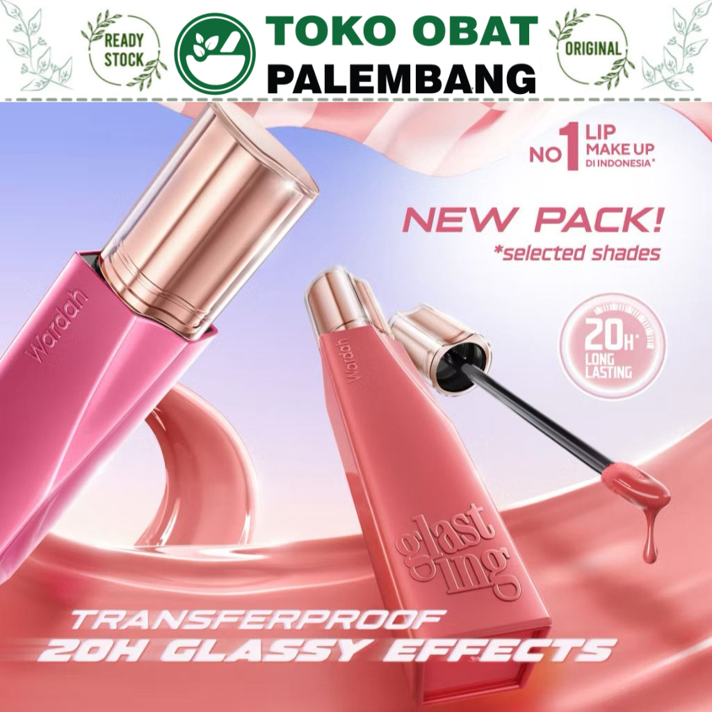 WARDAH GLASTING LIQUID LIP HI PIGMENTED GLASS COLOR 20H LONG LASTING TRANSFERPROOF LIP CREAM LIPSTIC