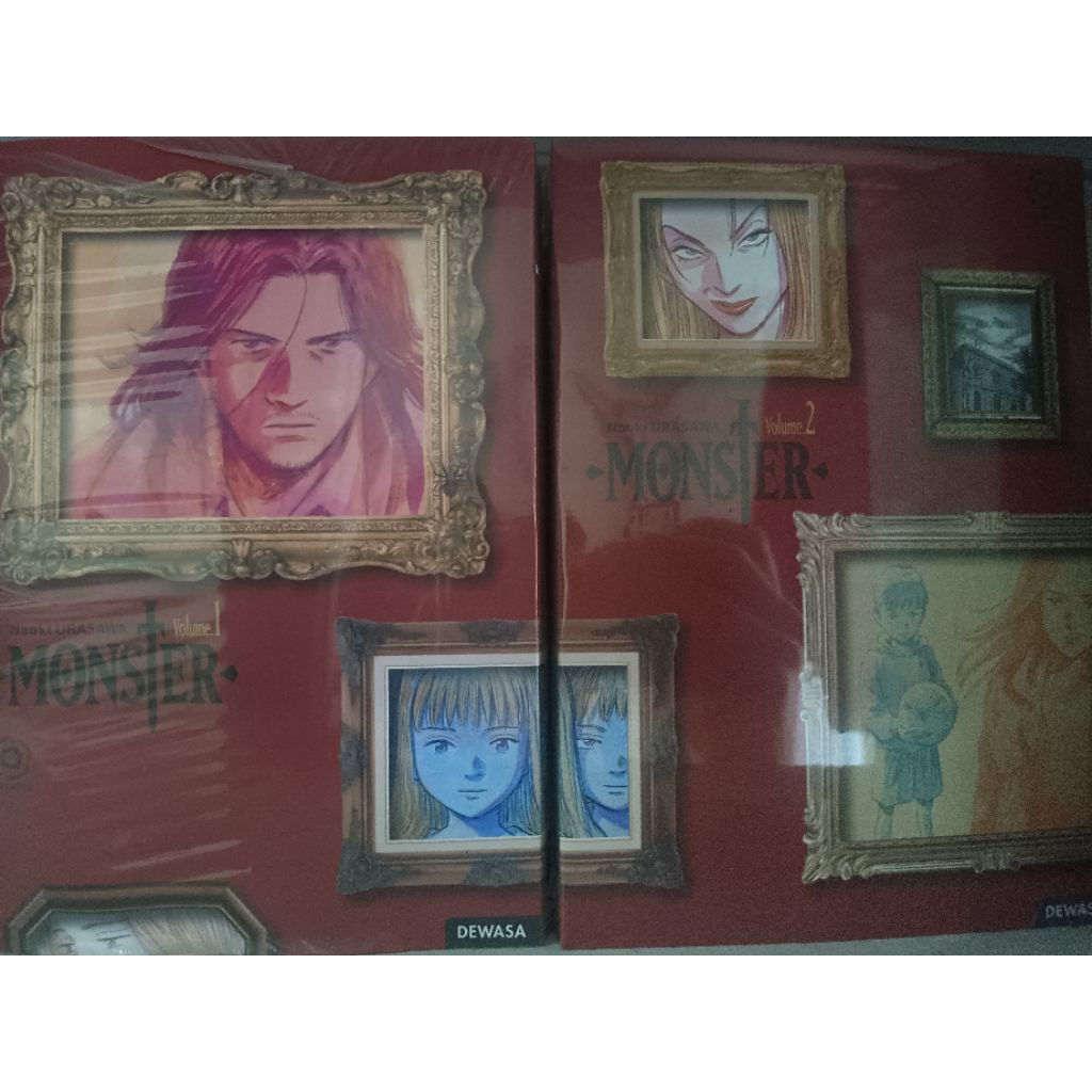 Komik Monster 4 Buku Naoki Urasawa no 1, 2, 4, 5 segel semua, set komik Monster 4 buku kondisi masih