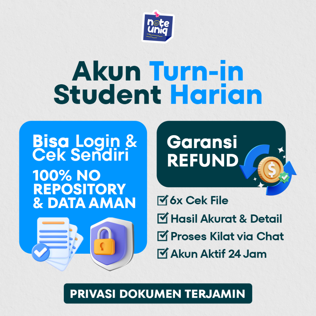 Akun Turnitin Student Harian | No Repository | Garansi Aman