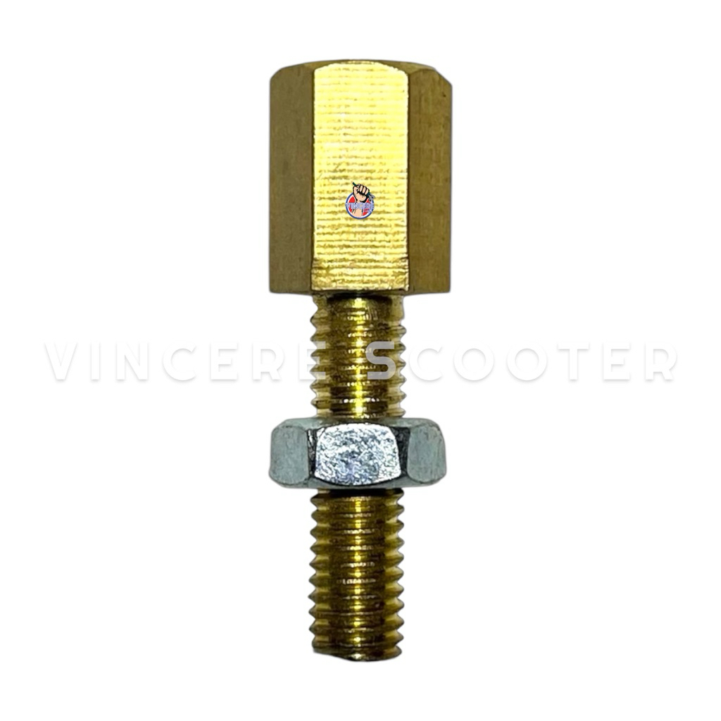 Nepel Baut Setelan Kabel Luar Gas Gigi Kopling Kuningan Vespa Super Sprint VBB PTS PX Excel