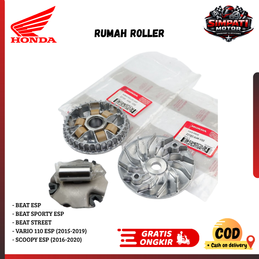 Rumah Roller Beat Fi - Rumah Roller Beat Fi K44 Original Simpati Part Motor