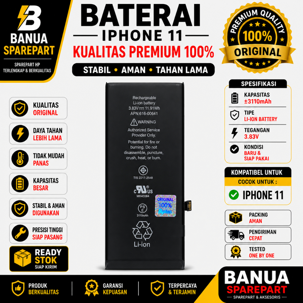 ORIGINAL BATTERY IPHONE 11 (3110 mAh)