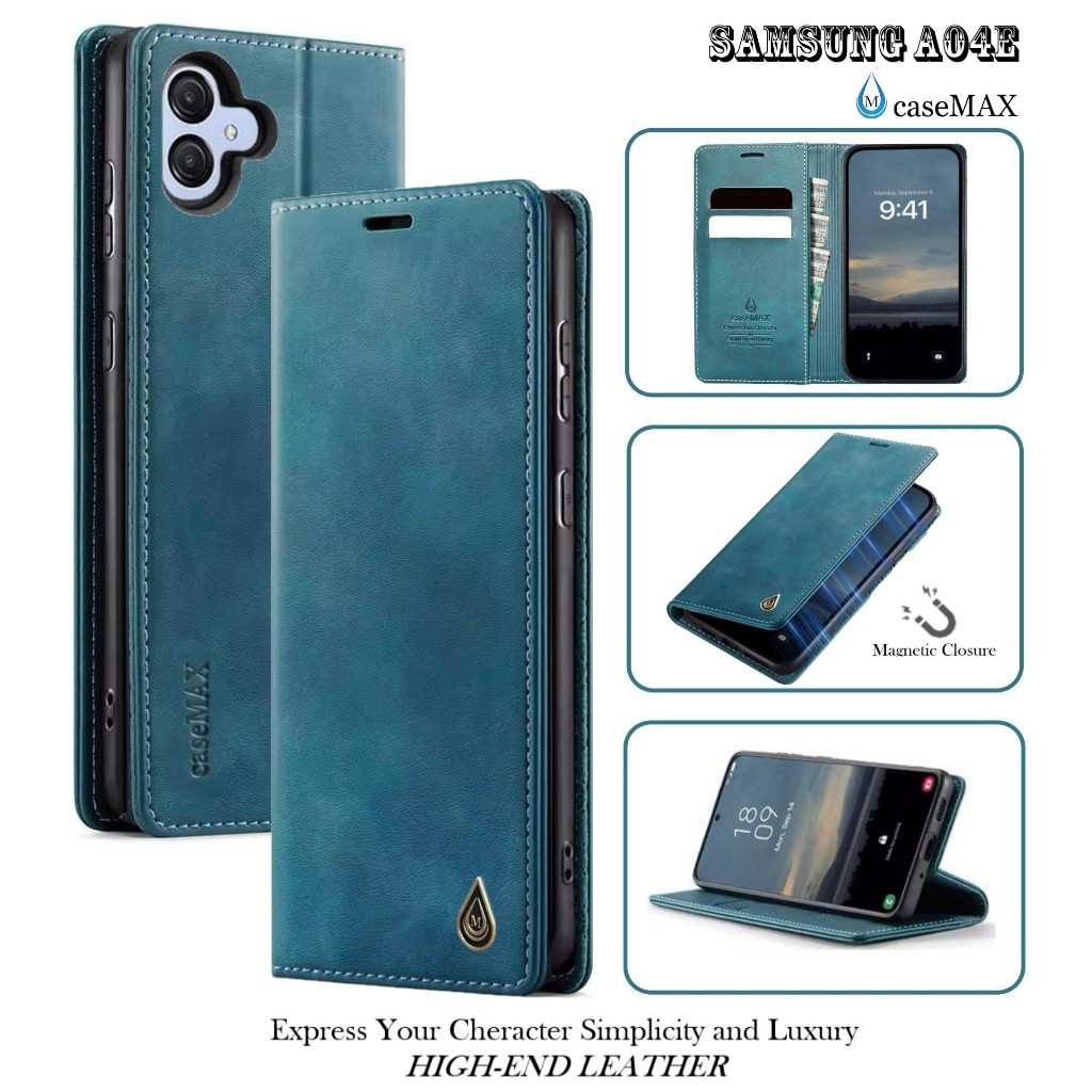 Flip Case SAMSUNG A04e Case Wallet Kulit Casing Dompet Case Wallet Leather Flip Case SAMSUNG A04e Ca