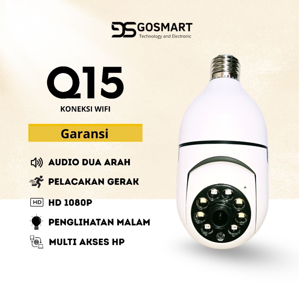 CCTV Q15 CCTV PTZ KAMERA CONNECT WIFI KAMERA KEAMANAN LAMPU CCTV