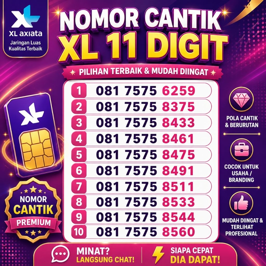 nomer cantik xl axiata 11 digit