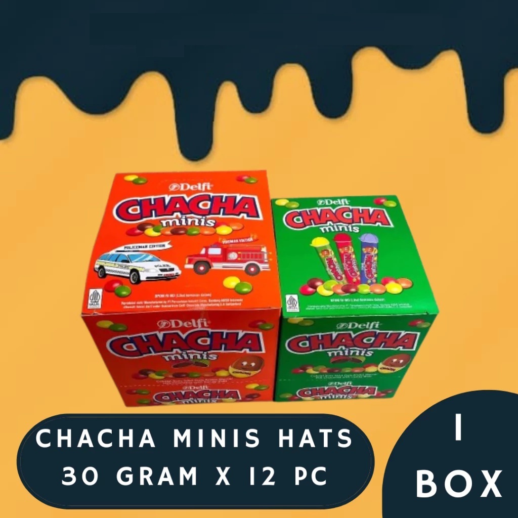 (PER BOX) DELFI CHACHA MINIS Tube & Hats 25gr x 12pcs