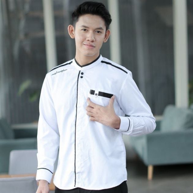 Baju Koko Pria Dewasa Elrumi Lengan Panjang Terbaru Motif Yisunsin Bordir Bisa COD