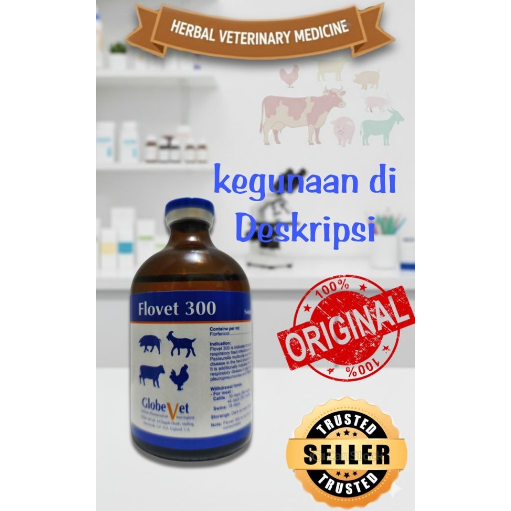 Flovet300 - flovet 100ml injeksi - Obat hewan