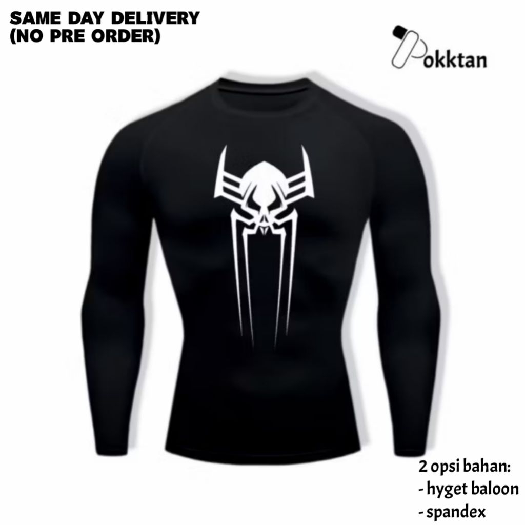 Kaos Olahraga Compression Shirt Short Sleeve Spiderman ATSV Miguel o Hara / Kaos Olahraga Kompresi K