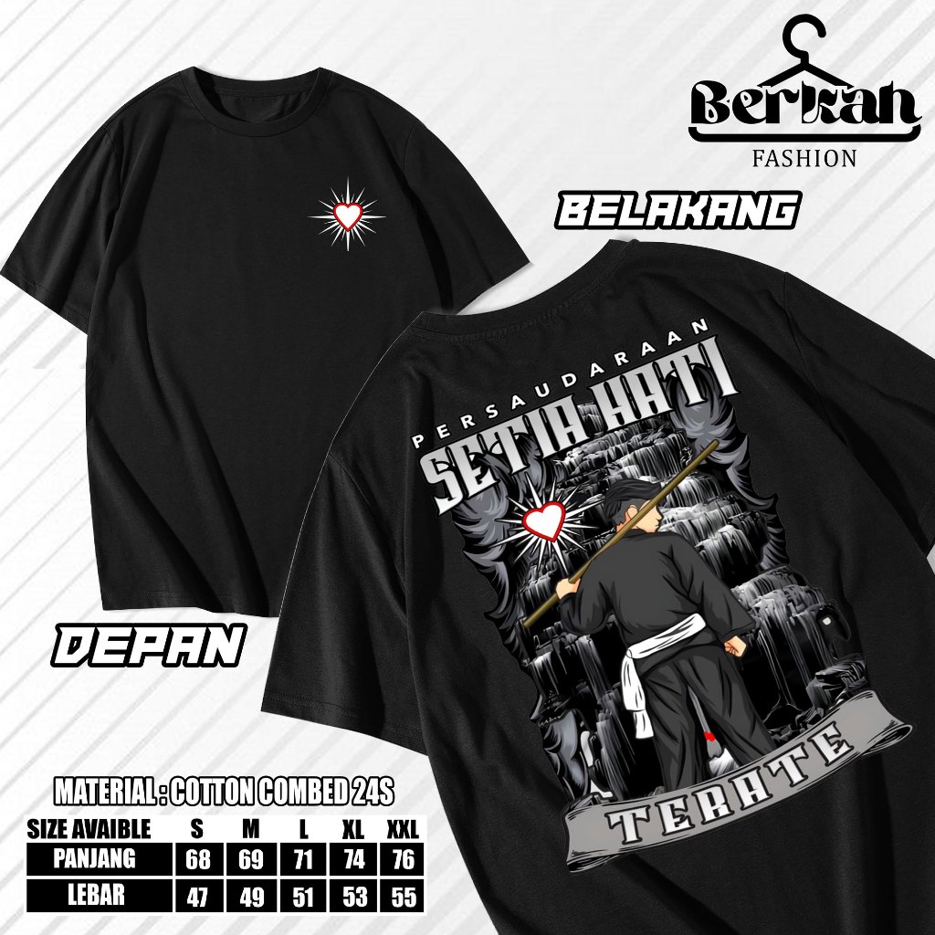 Kaos Psht Terbaru Distro Terate - Baju Pria Keren Lambang Psht - Tshirt warga sh Terate motifnyawiji