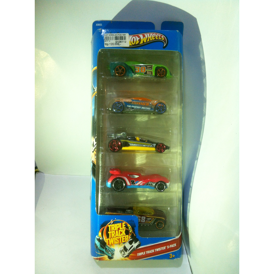 Hot Wheels Gift Pack. 2013 Triple Track Twister 5-Pack - X9855. El Superfasto-Nitrium-Honda Racer-Ho