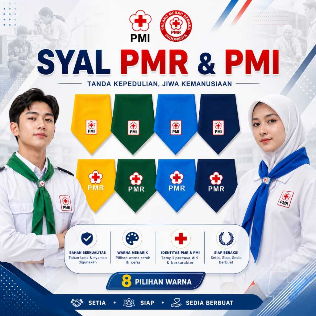 Syal Scraf Slayer PMR PMI Bordir SD SMP SMA Mula Madya Wira