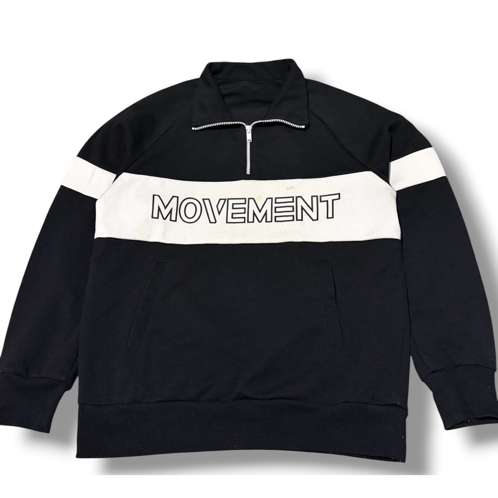 POLHAM Crewneck Halfzip Casual Logo Block Preloved