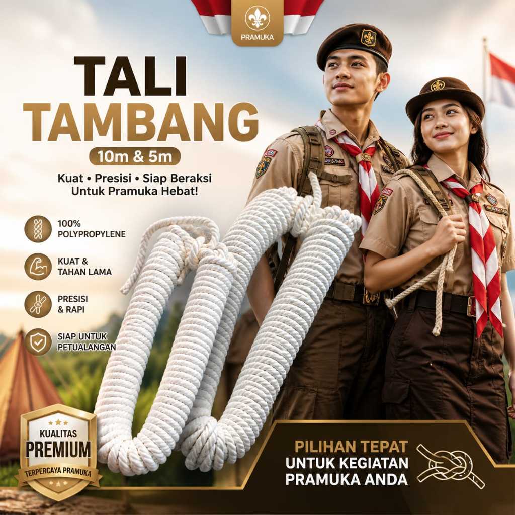 Tali Tambang Pramuka 5 dan 10 meter