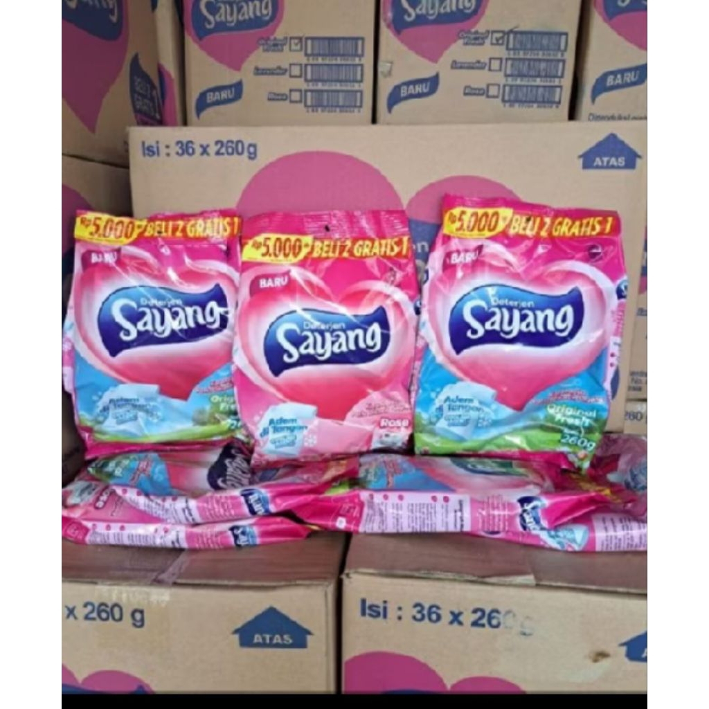 1 Dus Detergent Sayang isi 36 Pcs x 220gr