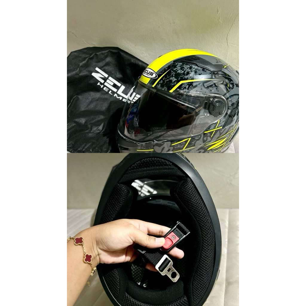 ZEUS ZS813 dengan grafis 11C/AN24 dalam warna Grey Yellow Fluo.(SECOND)